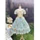 Mademoiselle Pearl Four Leaf Clover and Lime Blouse Apron Overdress JSK and Ops(Reservation/2 Colours/Full Payment Without Shipping)